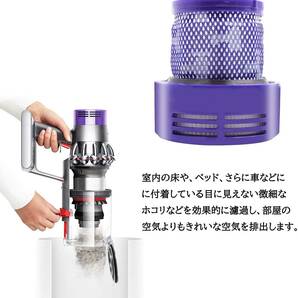 (A) ダイソン Dyson V10 アジア版 SV12 シリーズ用 互換 交換用 掃除機フィルター 洗濯可能 2個セットの画像3