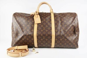 【超美品】LOUIS VUITTON ヴィトン キーポルバンドリエール60 モノグラム 旅行鞄 ボストンバッグ ハンド ショルダー【QE87】