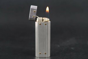 【美品】Cartier カルティエ サントス 高級ガスライター 喫煙具 ブランド小物 着火確認済み【QG3】