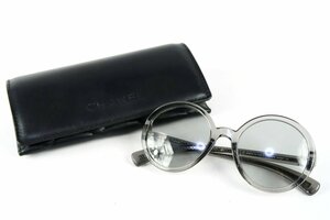 【美品】CHANEL シャネル 丸型 サングラス グレー系 7128A S0687 1N【QH12】