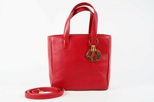 【美品】Christian Dior クリスチャンディオール カナージュ 2WAYショルダー ハンドバッグ【PH15】