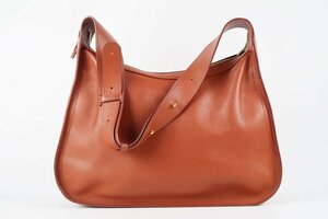 【美品】DELVAUX デルボー 王室御用達 レザー ワンショルダーバッグ ブラウン×ゴールド金具【QI12】