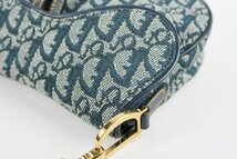 【超美品】Christian Dior ディオール トロッター サドルバッグ D金具 ブランド鞄 ブルー系【QI74】_画像5