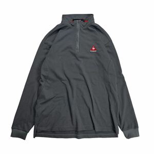 le coq sportif ルコック ハーフジップシャツ ゴルフウェア メッシュ スポーツウェア ブラック L