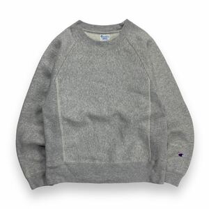 70s 復刻 Champion チャンピオン 単色タグ REVERSE WEAVE スウェット トレーナー 目無し グレー レディース M