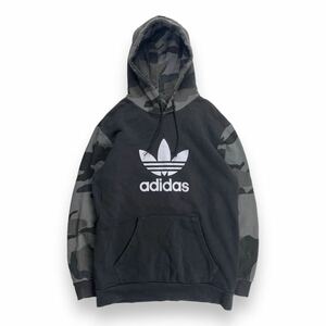 adidas originals アディダスオリジナルス ロゴプリント パーカー スウェット グレー カモフラ O