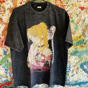 ミサミサ ケミカルウォッシュ リプリント Tシャツ 半袖 メンズ 新品 個性的 misamisa デスノート death note 漫画 リューク 八神