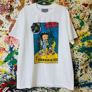 ベティ レトロ リプリント Tシャツ 半袖 メンズ 新品 個性的 白 betty レトロ エモい　新品未使用 可愛い エモい 昭和レトロ