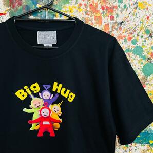BIGHUG テレタビーズ レトロ Tシャツ 半袖 メンズ 新品 個性的 黒ブラック ティンキーウィンキー、ディプシー、ラーラ、ポー Teletubbiesの画像3