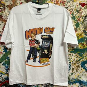 imitation game レトロ Tシャツ 半袖 メンズ 新品 個性的 白 イミテーション・ゲーム ホワイト エモい ストレンジャーシングス プロレス