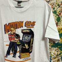 imitation game レトロ Tシャツ 半袖 メンズ 新品 個性的 白 イミテーション・ゲーム ホワイト エモい ストレンジャーシングス プロレス_画像2