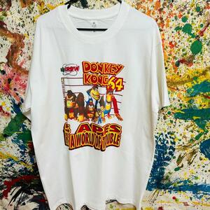 アバンギャルド リプリント Tシャツ 半袖 メンズ 新品 個性的 白 ホワイト ティーシャツ 『ドンキーコング』（DONKEY KONG）