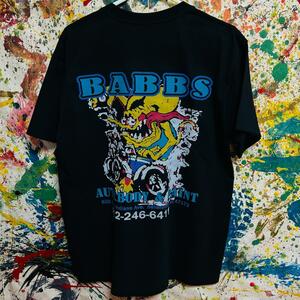 BABBS リプリント Tシャツ 半袖 メンズ 新品 個性的 黒　ブラック ホットロッドモンスター、ラットフィンク XL　２XL