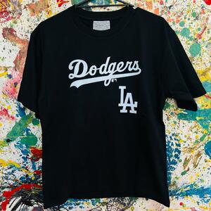 ドジャース LA リプリント 大谷翔平 Tシャツ 半袖 メンズ 新品 個性的 黒 Dodgers 大谷翔平選手 山本由伸選手 ブラック MLB
