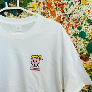 ミスド 女子 リプリント Tシャツ 半袖 メンズ 新品 個性的 白 ホワイト 可愛い お洒落 レトロ ティーシャツ ＸＬ