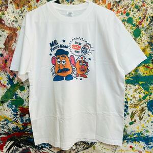 ミセス・ポテトヘッド ミスターポテトヘッド リプリント Tシャツ 半袖 メンズ 新品 個性的 白 ホワイト　ティーシャツ 可愛い