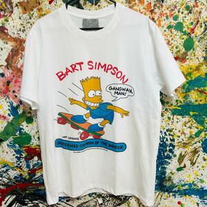 シンプソンズ バート レトロ リプリント Tシャツ 半袖 メンズ スケーター ティーシャツThe Simpsons　ホーマー　バート　マギー スケボー