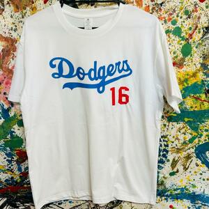 ドジャース リプリント 半袖 Tシャツ ホワイト 大谷翔平 野茂 NOMO Dodgers MLB 野球 夏 ティーシャツ ホワイト