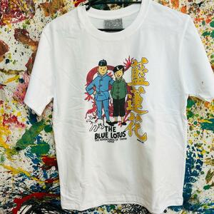 藍蓮花 アバンギャルド 漢字 Tシャツ 半袖 メンズ 新品 個性的ハイデザイン ホワイト タンタン ホワイト ティーシャツ