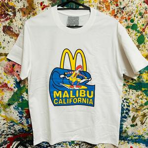 波乗り ドナルド サーフィン リプリント Tシャツ 半袖 メンズ 新品 個性的 ティーシャツ 夏 海 サーファー ドナルドマクドナルド