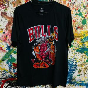 シカゴ ブルズ リプリント Tシャツ 半袖 メンズ 新品 黒 NBA バスケ jordan マイケルジョーダン レブロン・ジェームズ 渡邊雄太 八村塁