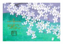 祥【真作】中島千波「三春の瀧桜」日本画6号 サイン有 小布施出身 桜を描く画家 現代日本画の巨匠 直筆 一点もの【ギャラリー祥】_画像5