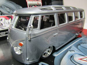 VW 1/25 フォルクス ワーゲン Volkswagen SAMBA TypeⅡ FLAT4 マイクロバス デリバン 1962 HotRod V BUGZ 1/24 ローダウン 深リム g RIDES