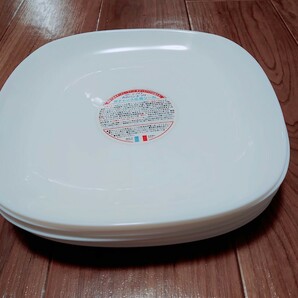  ヤマザキ春のパン祭り山崎春のパンまつり 白いモーニングプレート6枚セット 2007白いスクエア皿 アルクフランス社製 未使用の画像3