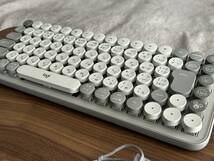 【中古・極美品】ロジクール キーボード, POP KEYS K730GY, メカニカル, ワイヤレス, グレージュ, 日本語配列, Logi Bolt, 箱なし_画像5