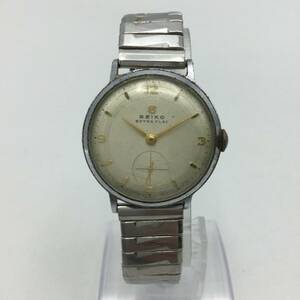 G44●【手巻き/稼働】SEIKO EXTRA FLAT セイコー エクストラ フラット ラウンド 社外ベルト メンズ腕時計 現状品 ●