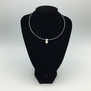 D52● SONIA RYKIEL BIJOUX ソニアリキエル チョーカー ネックレス パール ラインストーン アクセサリー 現状品 ●