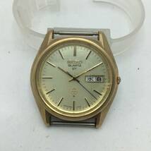 D55●【QZ/不動品】SEIKO セイコー デイデイト 3803-7031 ゴールド系文字盤 本体のみ メンズ腕時計 現状品 ●_画像1