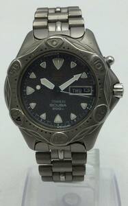 F68●【AT/不動品】SEIKO セイコー 5M23-7A30 AGS スキューバ 3針 200m デイデイト メンズ腕時計 純正ベルト ジャンク 現状品 ●