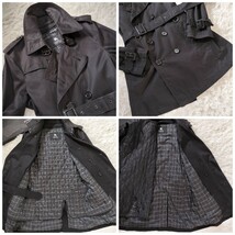 バーバリーブラックレーベル トレンチコート キルティングライナー ノバチェック BURBERRY BLACK LABEL ジャケット M アウター ベルト 2way_画像4