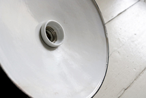 黒ライン 大きな 白い ホーロー 陶器 ソケット 吊り下げ ランプ フランス アンティーク H*/北欧 イギリス カフェ 店舗 アトリエ ライト_画像6