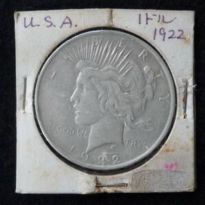 ☆アメリカ １ドル ピースダラー １９２２年 銀貨☆の画像4