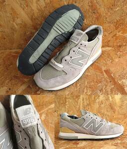 25.5cm USA製 スエード ニューバランス New Balance M996 US7.5 レザー アメリカ製 M991 M992 MR993 M1400 復刻モデル GRAY M1300