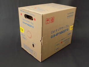 【新品】　日本製線 1Gbps伝送対応 Cat.6 U/UTP スタンダードケーブル 0.5-4P NSGDT6(YW) 300m巻 黄色　2【未開封】