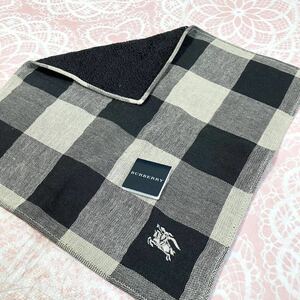 【麻混】新品/BURBERRY/タオルハンカチ/正規品/バーバリー/未使用/即決あり/匿名発送/日本製/ノバチェック/ハンドタオル/黒/ホースマーク/y