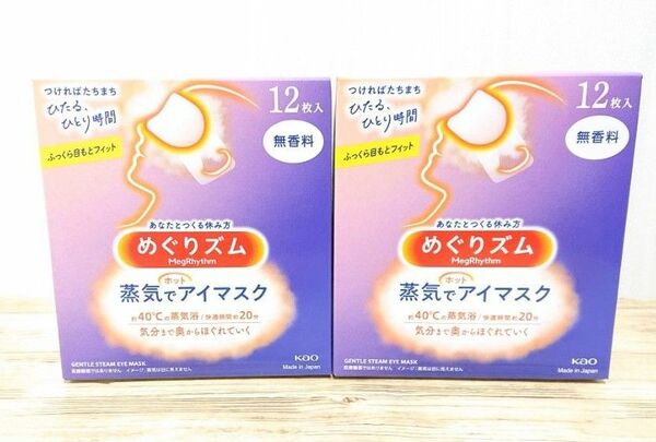 めぐりズム 蒸気でホットアイマスク 無香料 24枚(12枚入×2セット)