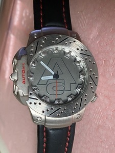 ＠オートアート　オリジナル　ブレーキローターキャリパー付き腕時計（限定品？）＠ベルトに切れと痛みがあります＠