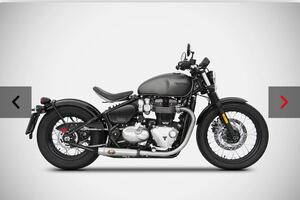 Triumph bobberトライアンフ　ボバーフルエキ　マフラー　サイレンサー　exhaust zardイタリア製　新品未開封　送料込み23万超え