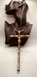 JＰG/ vintage Collection sample BUFFALO bronze cross necklace GAULTIER 