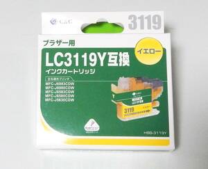 【新品未使】■Brother LC3119Y ブラザー互換インクカートリッジ　黄色/ 残量表示ICチップ付/検索 LC3119Y
