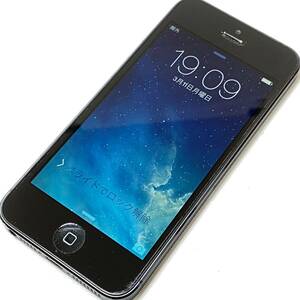 【お買い得】☆Apple (アップル) iPhone5 64GB ブラック☆ ネットワーク利用制限 判定○(au)／動作確認済／液晶焼けあり／0