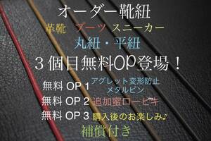 靴紐 革靴 ブーツ スニーカー 丸紐 平紐 ロービキ アグレット 金ゼル ビジネスシューズ