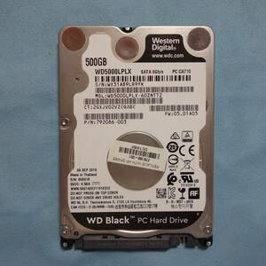 WESTERN DIGITAL◆WD5000LPLX [500GB 7mm]◆使用時間8010時間