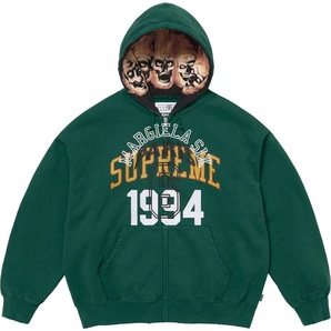 【size Large】新品未使用 Supreme x MM6 Maison Margiela Zip Up Hooded Sweatshirt Green / フード パーカ メゾン マルジェラ Lの画像1