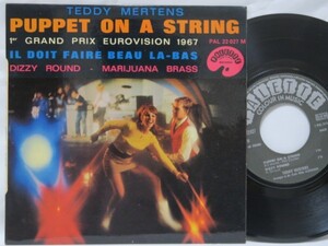 7★TEDDY MERTENS / Puppet On A String / Il Doit Faire Beau La-Bas (フランス・ジャズ、軽音楽/ミニスカジャケ)