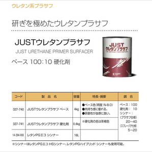 (在庫あり)関西ペイント 2液プラサフ ＪＵＳＴ ウレタンプラサフ 硬化剤付 4.4ｋｇ セット 自動車 鈑金 塗装 送料無料の画像2